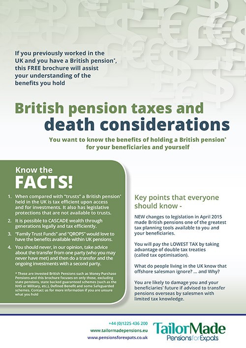 Expat Tax - British Pension Taxes And Death Considerations Guide Image