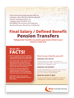 Defined Benefit Transfer UK SIPP Advice Brochure Screenshot