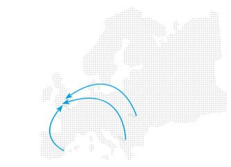 Expat Repatriation - Europe To The UK Map